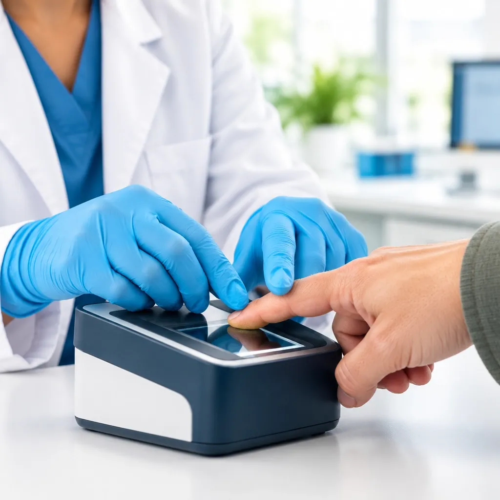 Fingerprint capture during a professional scan